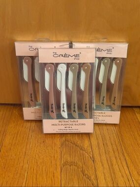 The Crème Shop Retractable Multi-Purpose Razors Set of 3 NWT